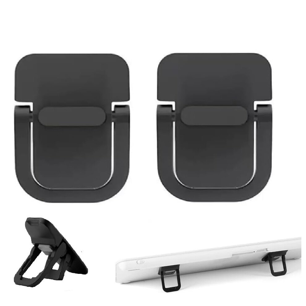 2Pcs Selfadhesive Laptop Stand And Keyboard Riser Set, Ergonomic Slim Design For Desk Space Saving Black 9771547103370