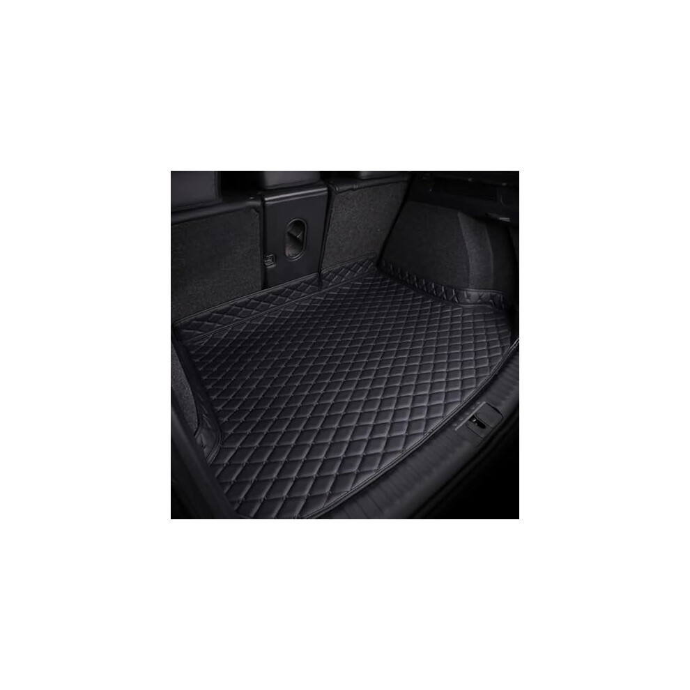 Car Trunk Mat For Ford Mustang 20152023, Leather All Weather Cargo Liner With Waterproof Edges And Antislip Design Black 9771547601906