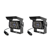 2X 1080P HD Backup Camera, IP69 Waterproof Wide View Angle Reversing Rear View Camera for Monitor Truck Trailer Pickup