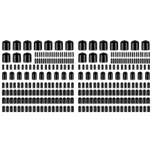 320Pcs Assorted Size Rubber End Caps, Flexible Screw Thread Protector Caps Round Vinyl Bolt Screw Cover Caps in 9 Size