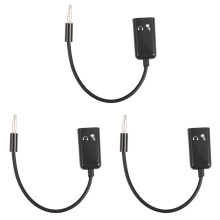 3pcs 3.5mm Stereo Audio Splitter Male to Headphone Headset + Microphone Adapter Couples Turn Wiring Harness Connector