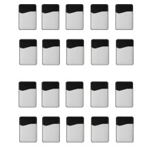 20 STKS Sublimatie Blanks Telefoon Portemonnee - PU Lederen Kaarthouder voor Achterkant van Telefoon Stick DIY Blanks voor Vinyl Projecten