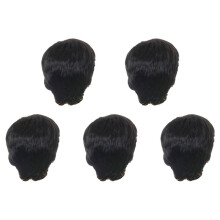 5X Fashion Wig Short Black Male Straight Synthetic Wig for Men Hair Fleeciness Realistic Natural Black Toupee Wigs