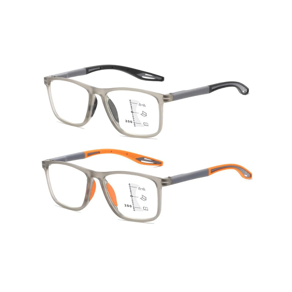 Progressive Multifocal Reading Glasses Men With Spring Hinge Transition Blue Light Blocking Computer Readers