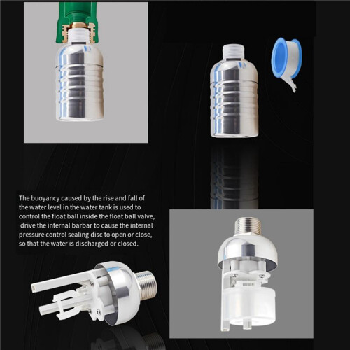 2X Fully Automatic Water Level Control Float Valve, 1Inch Auto Shut Off  Float Valve Upper Water Intake 2