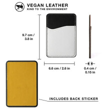 20PCS Sublimation Blanks Phone Wallet - PU Leather Card Holder for Back of Phone Stick DIY Blanks for Vinyl Projects