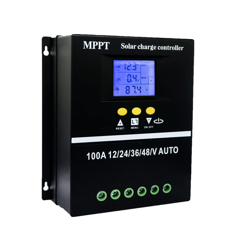100A Mppt Solar Charge Controller 12V 24V 36V 48V Lcd Display Battery Intelligent Regulator Max 100V Input Dual Usb For Leadacid/Lithium 9771547104346
