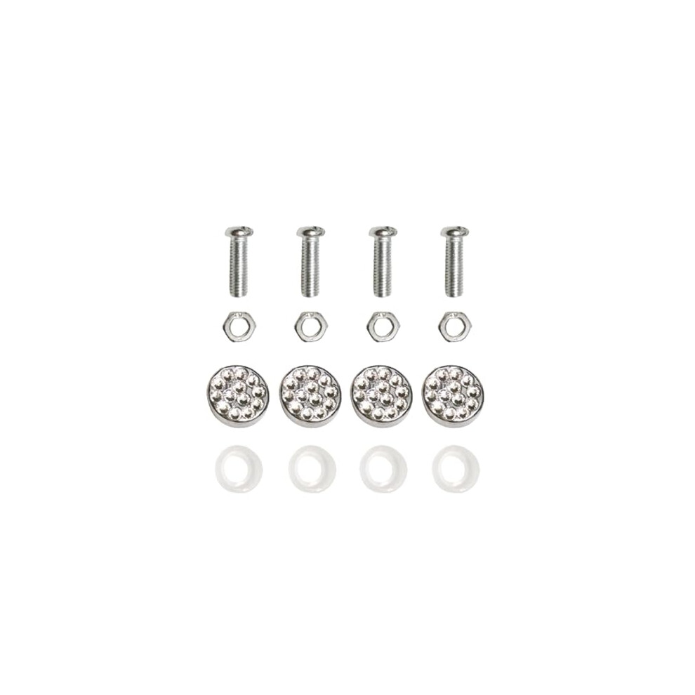 License Plate Screws And Caps Set Decorative Diamond Rustproof Hardware Kit For Car And Motorcycle 9092120226003