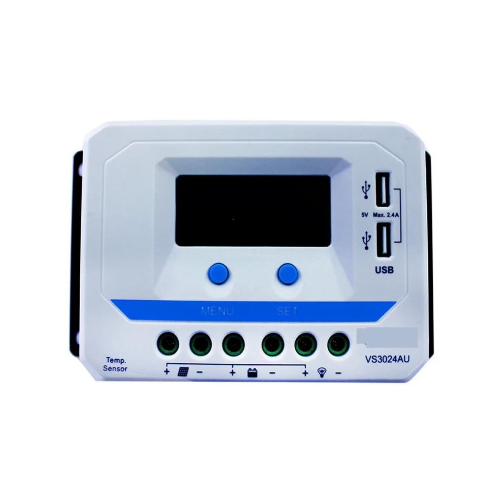 30A Pwm Solar Charge Controller 12V 24V With Dual Usb And Lcd Display For Rv Camper Off Grid 9092120850208