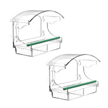 Fågelmatare Akryl Transparent Fönster Fågelmatare Fågelhus Husdjursmatare Sugkopp Installation Hustyp Matare