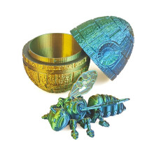 Mechanical Bee Cool Cute Children'S Gift Hand Model Movable Joint Decoration Props Colorful Green