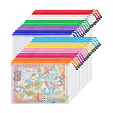 10 Färger Zipper Mesh Dokumentpåse A4 Letter Size Mesh Bag, Vattentät Dokument Zipper Bag,30ST