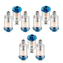 9 Teiliger Wasser ÖL Abscheider Filter Airbrush Filter Feuchtigkeits Abscheider für Luft Leitungs Kompressor Anschluss, 1/4 Zoll NPT Einlass und