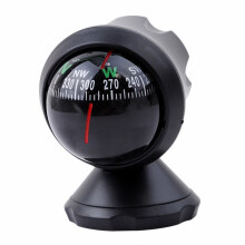 Adjustable Dashboard Compass for Cars, Portable Ball Compass, Car Interior Accessory (Black) – Compatible with All Vehicles