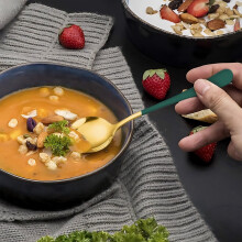 WZXPWT Stainless Steel Spoon, Cute Soup Spoon with Long Handle, Versatile Round Spoon for Dining, Durable Dessert Spoon for Home Use
