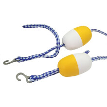Yellow and White Pool Buoy Kit, 9.8ft Pool Lane Divider with Hooks for Safety in Shallow and Deep Water