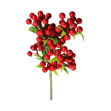 Artificial Red Berry Christmas Decoration with Realistic Fruit Simulation for Decor and Bridal Bouquet Enhancement