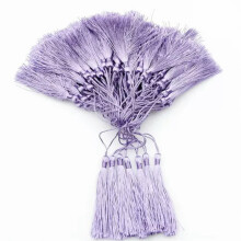 100pc 3'' DIY Craft Tassels Fringe Pendants Bookmark Bag Hanging curtain Decor-light purple-100pcs