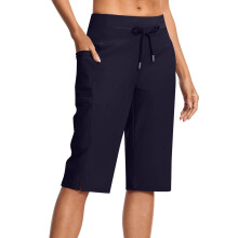Pantaloni scurți de yoga pentru femei, croială lejeră, elastici, tip bermuda