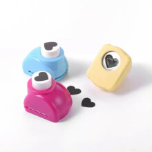 Random Color Mini Plastic Paper Punches Craft Cutter Scrapbooking Pick Patterns-Heart B-18x23mm