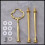 Gold 3-Tier Cake Stand Set with Handle 3