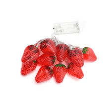 5-Foot LED Strawberry String Lights Battery Operated Party Decor Birthday Celebration Lighting