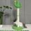 Cactus Cat Scratching Post with Sisal Rope, Small Vertical Cat Tree with Dangling Ball for Space Saving 2