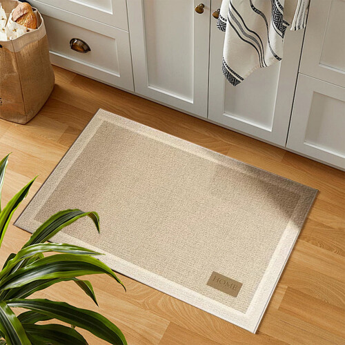 Striped Polyester Rug 60 x 40 cm Beige 1