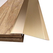 Gold Door Threshold Strip with Refined Gold Finish, Aluminum Floor Transition Ramp 130x10cm