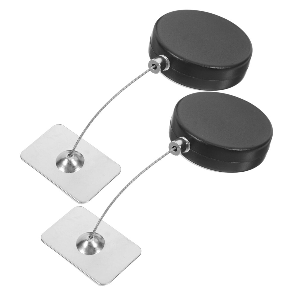 2Pcs Retractable Tether Lock With Adhesive Base For Remotes And Key Fobs Loss Prevention 9092120852257