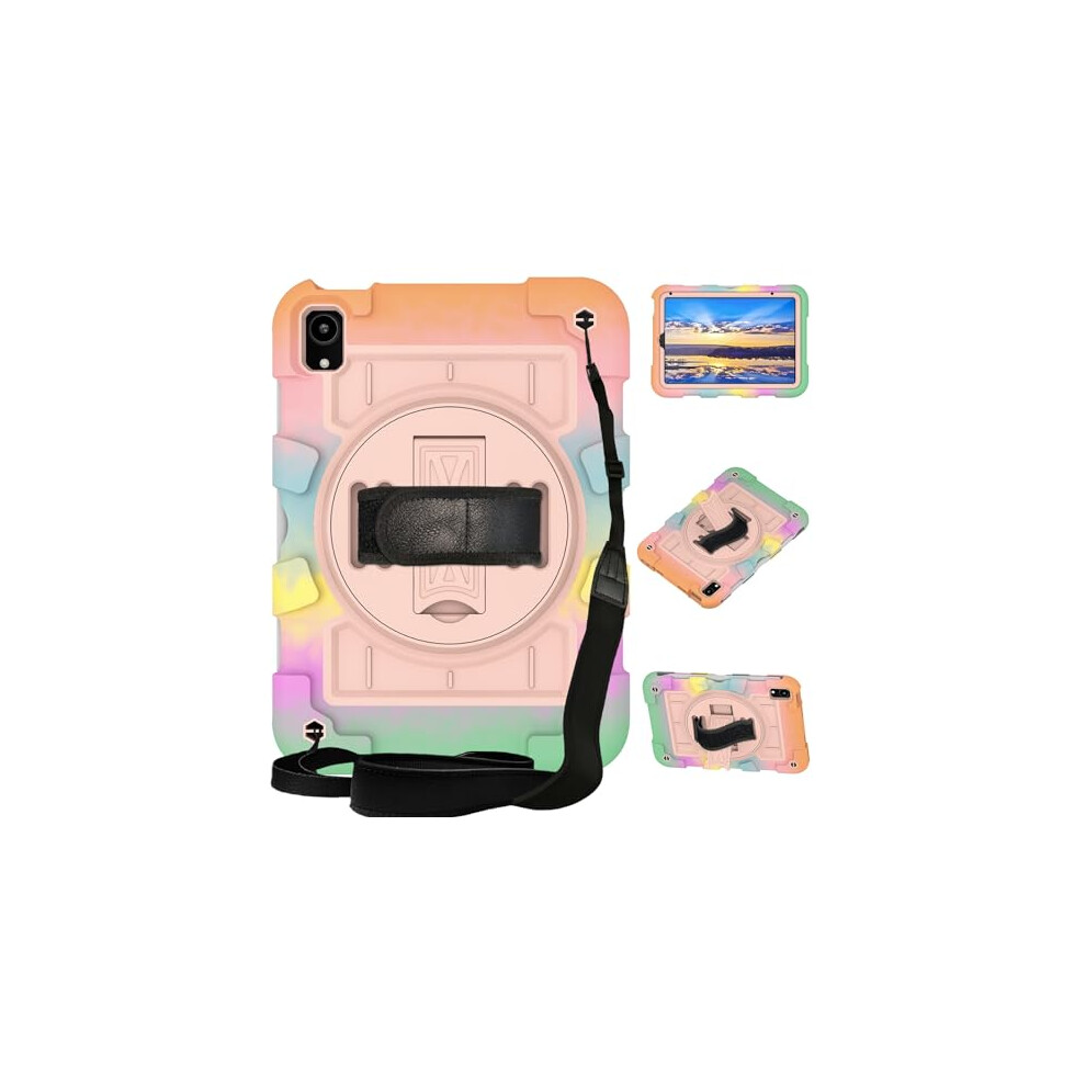 Case For Ipad Mini 6 2021 8.3 Inch Full Body Rugged Shockproof Cover With 360 Rotating Stand, Hand And Shoulder Strap, Pencil Holder 9330225046448