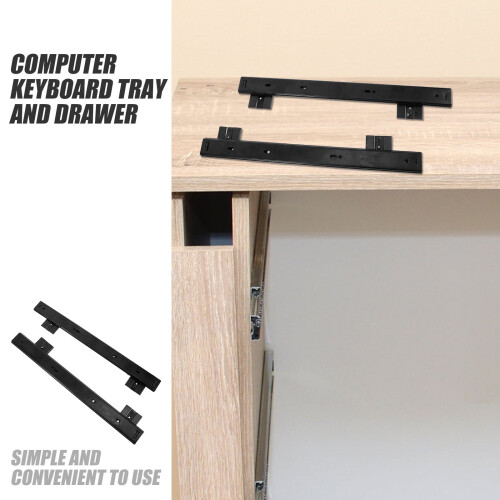 Keyboard Track Guide Self under Desk Sliding Tray Slide Rail Office 1