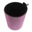 1Pack Car Trash Can Pink Rhinestone Pu for Simple Use 7