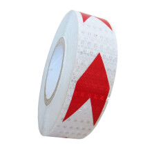 Reflective Safety Tape Red and White 10cm x 5m Waterproof Self Adhesive for Vehicles Trucks