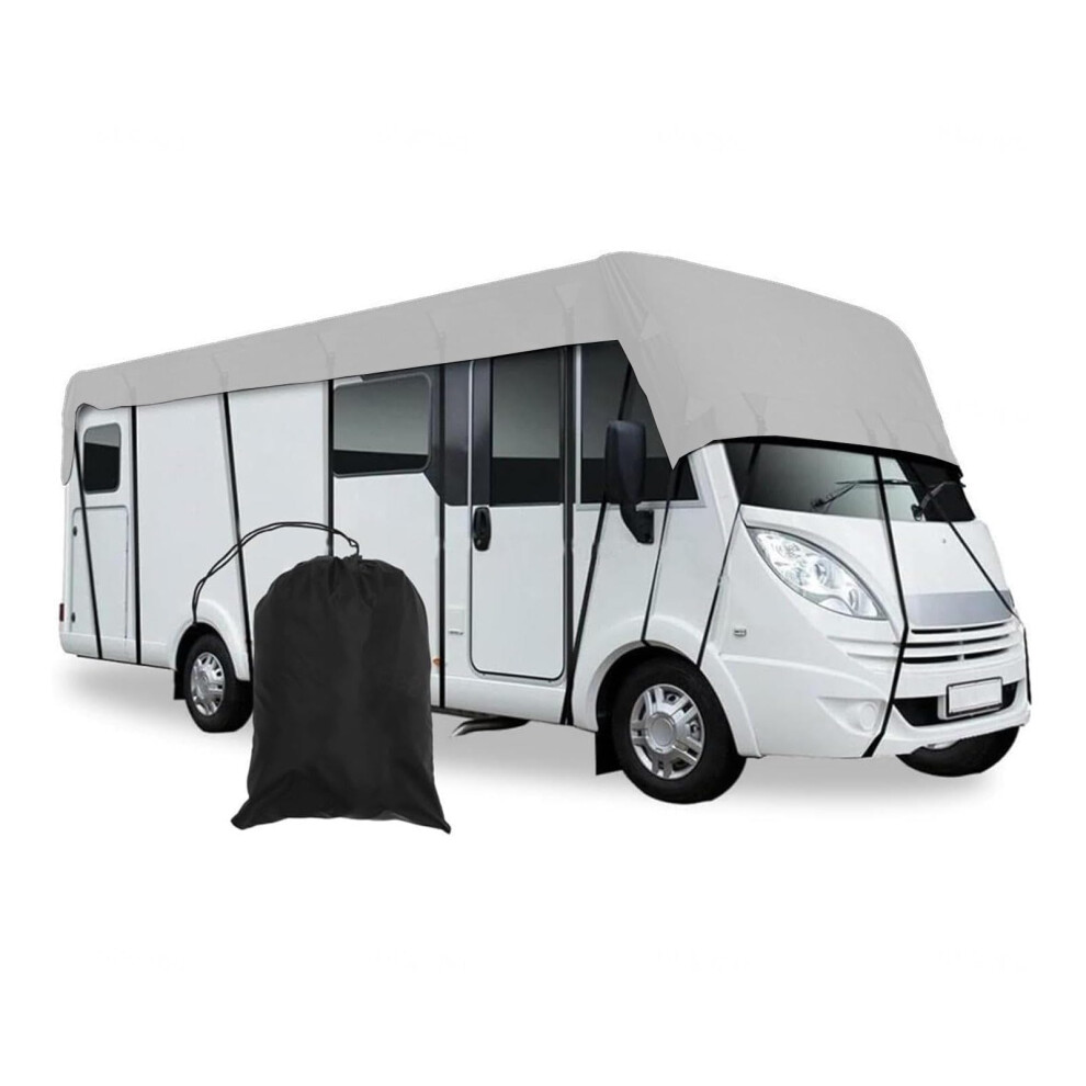 10M X 3M Rv Roof Cover 210D Oxford Cloth Travel Trailer Protector Waterproof AllâSeason Weather Shield Grey 9330225112105