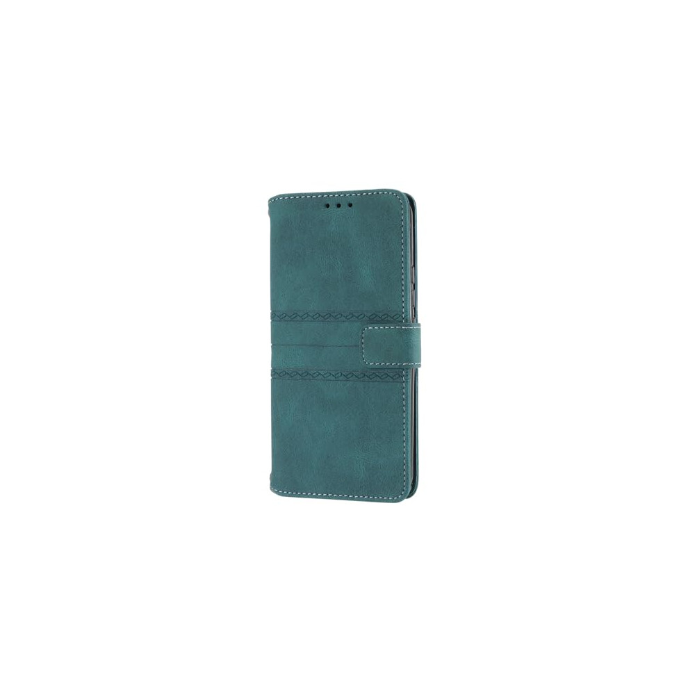 Leather Flip Cover Wallet Case With Card Slots Magnetic Closure Kickstand For Samsung Galaxy S25 Plus Green 9092120226393