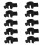 10pcs Mining Helmet Cable Clips for Headlamp Wires Secure Attachment Easy Install for Construction 1