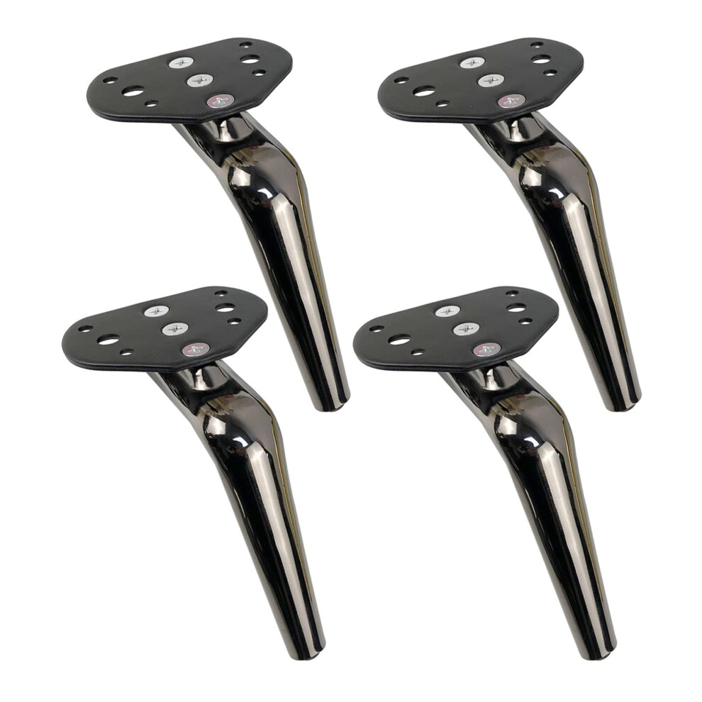 7 Inch Gun Black Metal Furniture Legs Set Of 4, Heavyduty Iron Support For Sofa Bed Cabinet 9771547106869