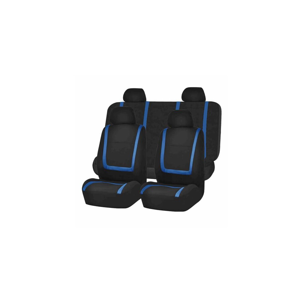 Car Seat Covers For Mitsubishi Outlander 2005Â2007, Breathable Washable Fabric Full Set, AllâSeason Comfort Padding, Stylish Patchwork Blue 9771547648901