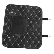 Car Seat Protector and Back Seat Organizer Leather Rear Seat Cover with Storage Pockets for Cars SUVs