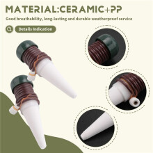 20-Pack Automatic Plant Watering System Devices, Slow Release Ceramic Material Feeder for Vacation Plant Self Watering Kit for Outdoor & Indoor Use