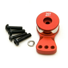 25T Teeth Tooth Half Servo Arm Horn for 1/8 1/10 RC Car Boat FUTABA/SANWA/TACTIC/ACOMS//AITEC//SAVOX,18mm Red
