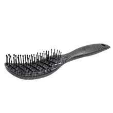 2Pcs Curved Vent Brush, Barber Blow Drying Brush with Nylon Detangling Pins, Anti-Static Black White Two Color Detangle