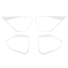 For 5008 Accessories Stainless Steel Car Door Speaker Decorative Cover Car Styling Interior Chrome(Silver)