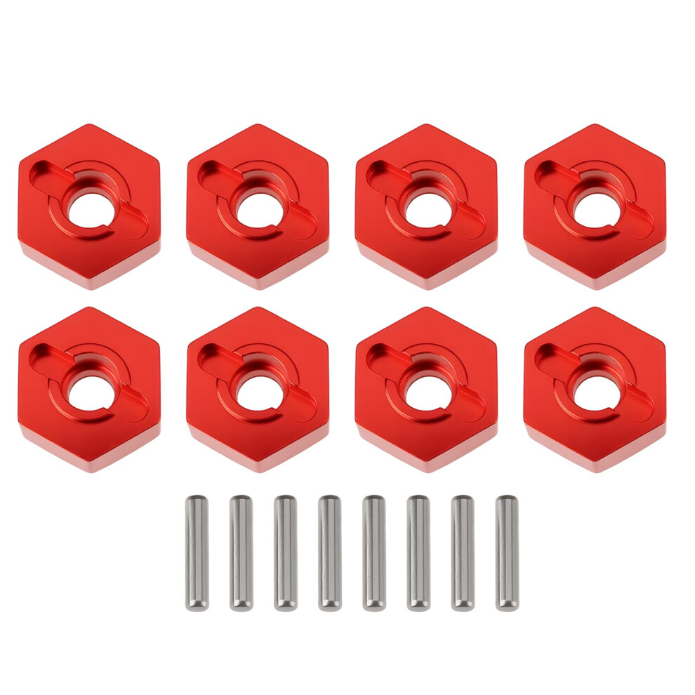 12Mm Aluminum Rc Car Wheel Hex Hub 4X5x12mm Alloy Adapter 8Pcs Improve Handling Stability Red 9092120853988