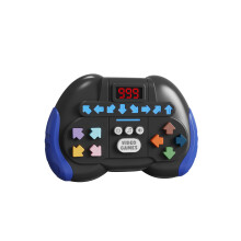 Black Blue Handheld Game Console for Kids Brain Development and Handson Skills Gift