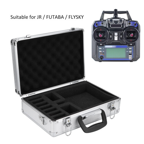 RC Transmitter Case Aluminum Shell for JR FUTABA 2.4G Universal Remote Controller with Shoulder Strap 2