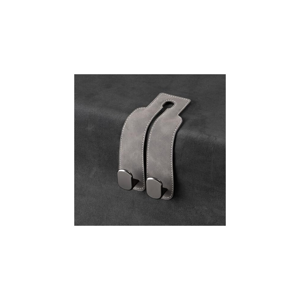 Car Seat Headrest Hooks For Dacia Spring 2021Â2025, Dual Hook Storage With AntiâDrop Buckle Lock, 2Pcs Grey 9092120226614