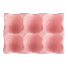Suprimentos de Cozinha Bandeja de Ovos Rack de Ovos Utensílios de Mesa de Cerâmica Doméstica Suprimentos Bandeja de Ovos Bandeja de Ovos Rosa