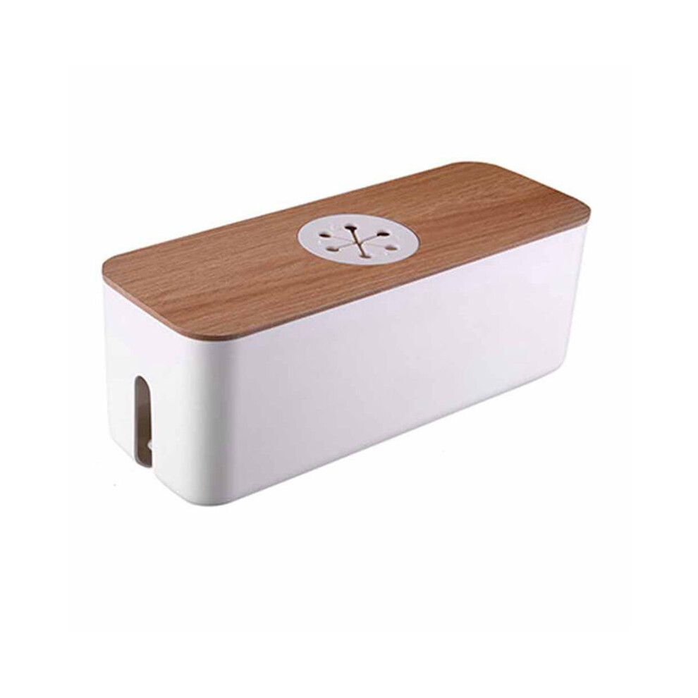 Cable Storage Box Desktop Charging Cable Data Cable Storage Device Plug Socket Cable Management Device White 6034085254755
